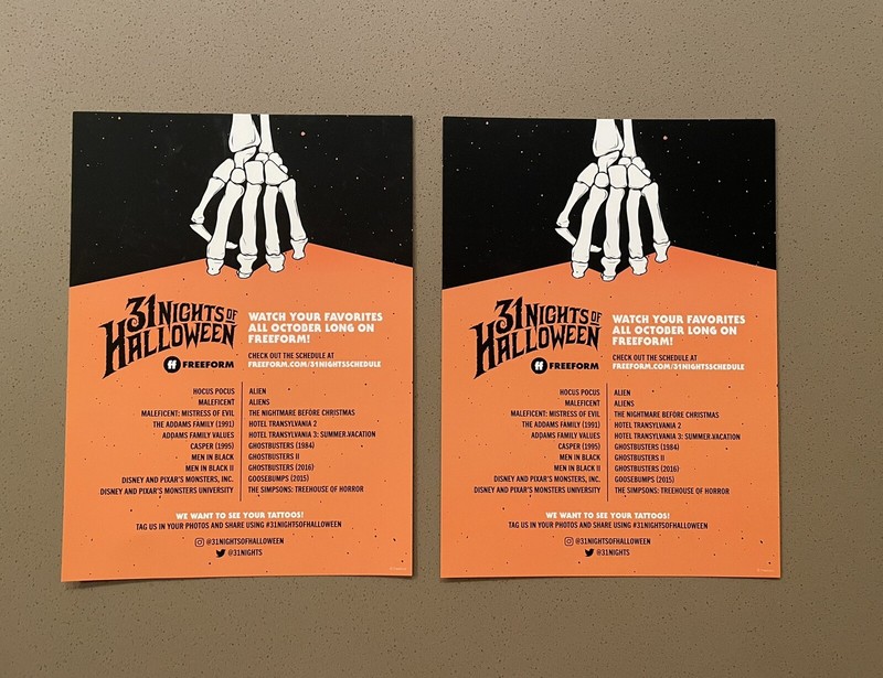 31 Nights of Halloween Glow in the Dark Tattoos Freeform Set of Two gallery