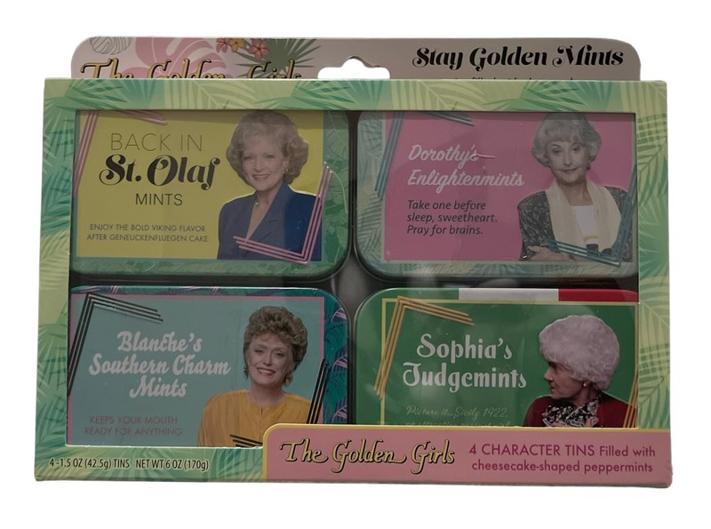 The Golden Girls Mints Gift Set Inc DOROTHY’S ENLIGHTENMINTS – 4 Tins In Box