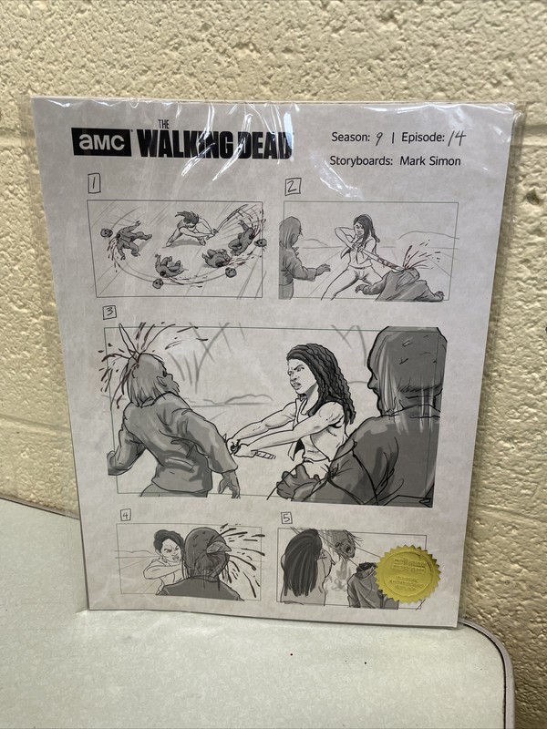 The Walking Dead Supply Drop Exclusive Storyboard Replica Season 9 Episode 14