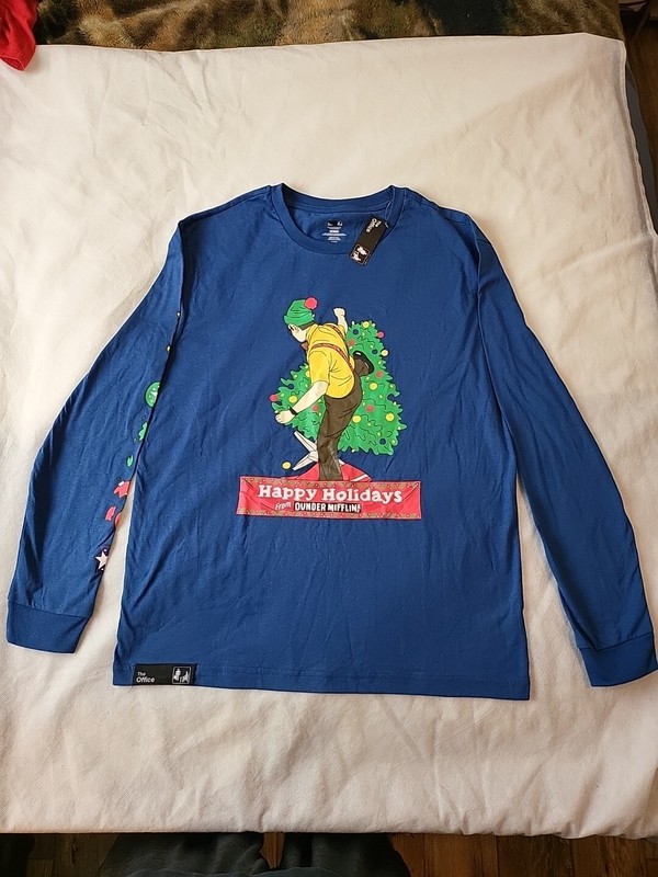 The Office Happy Holidays Long Sleeve Shirt M- CultureFly 2022