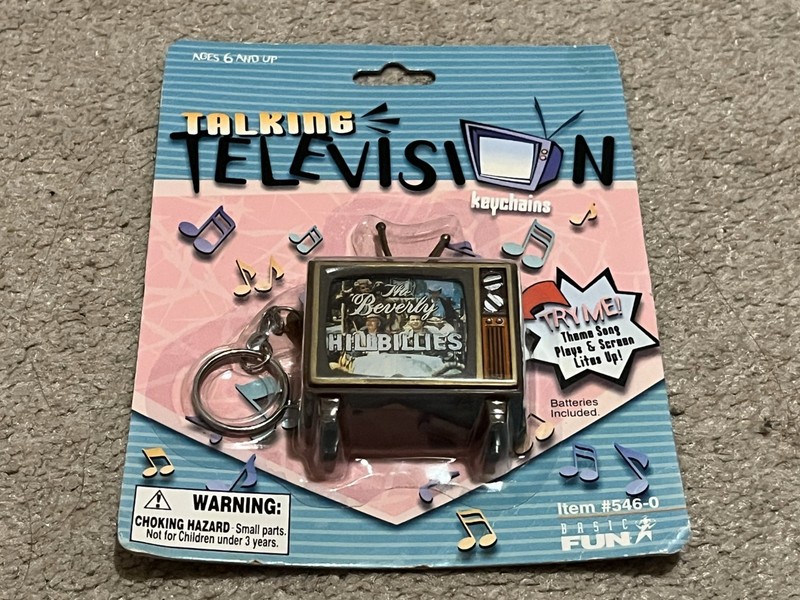Vintage The Beverly Hillbillies Talking Television TV Keychain 1999 New Sealed