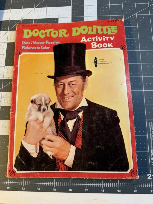 Vintage Doctor Dolittle Activity Books 1967 Semi Used Colored Rex Harrison