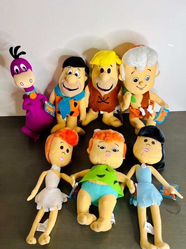 Toy Works The Flintstones Plush Lot All The Family New With Tags 2000’s Plush