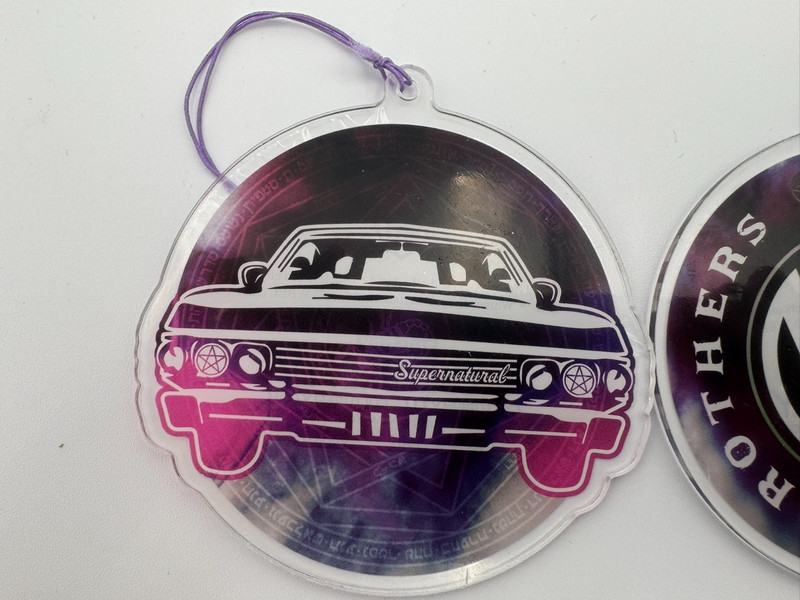 Supernatural SPN Winchester Brothers, Impala Door Hanger Set Ornaments gallery