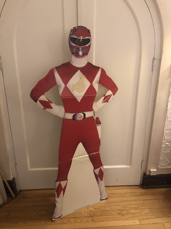 Vintage 1994 Power Rangers Lifesize Store Movie Display Poster Cutout Promo Red