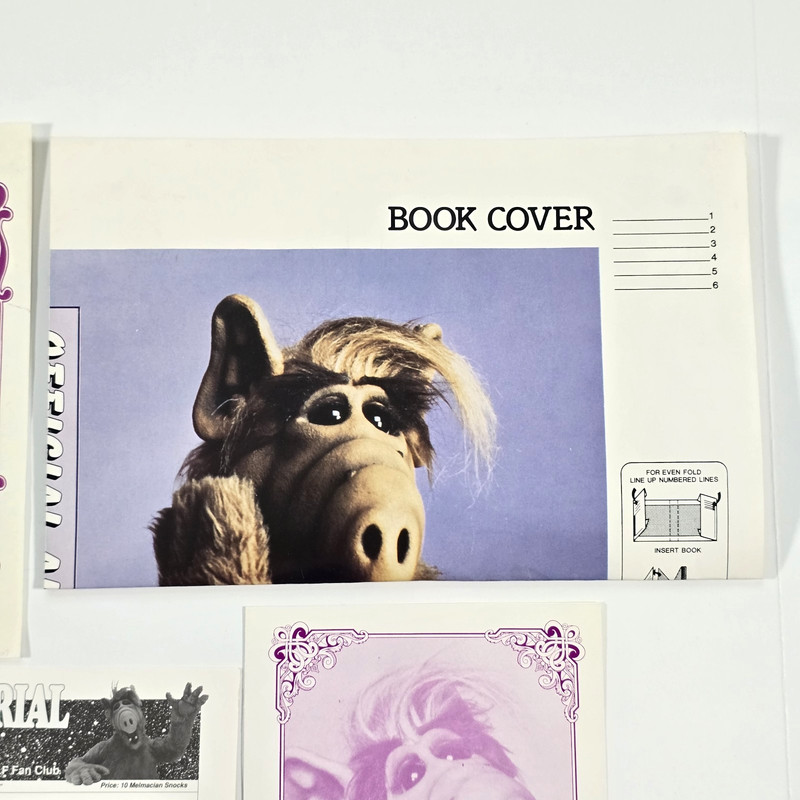 OFFICIAL ALF FAN CLUB KIT STICKERS BUTTON MENU CERTIFICATE BOOK COVER 80s RARE gallery